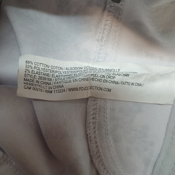 FDJ French Dressing Jeans White & Blue Floral Crop Pants | Size 10 - Picture 7 of 10